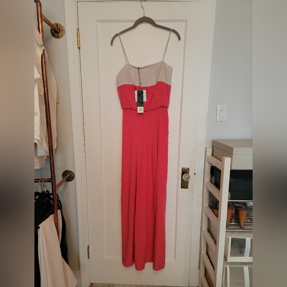 New With Tags Sachin & Babi Coral and Cream Maxi Dress 6